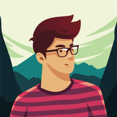 241137 garcon avec des lunettes vectoriel